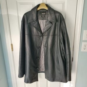 Black leather jacket